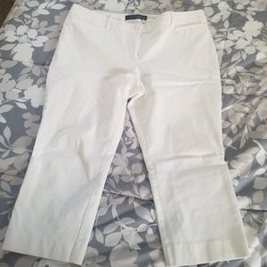 The Limited Signature Stretch White Capris